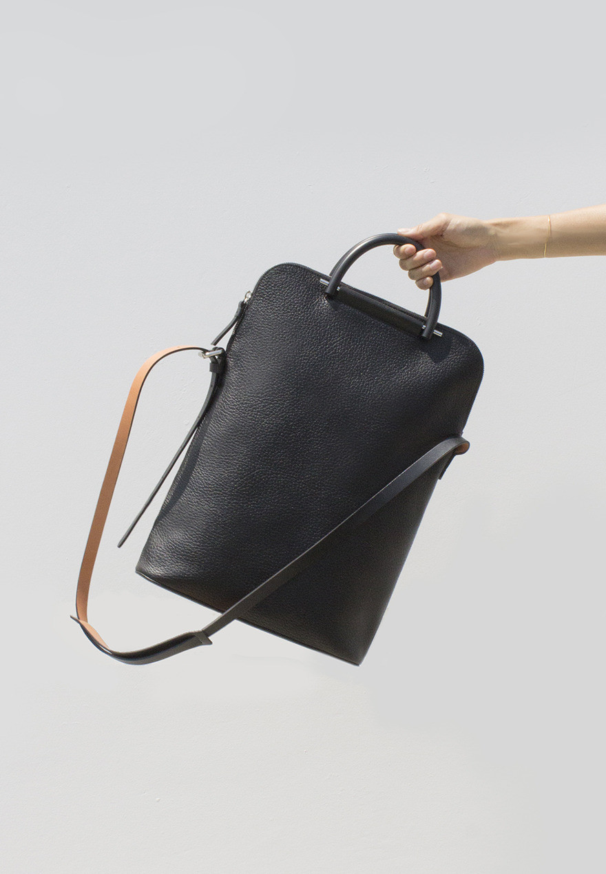 Building Block Pebbled Leather Lite Business Bag from assembly Garmentory