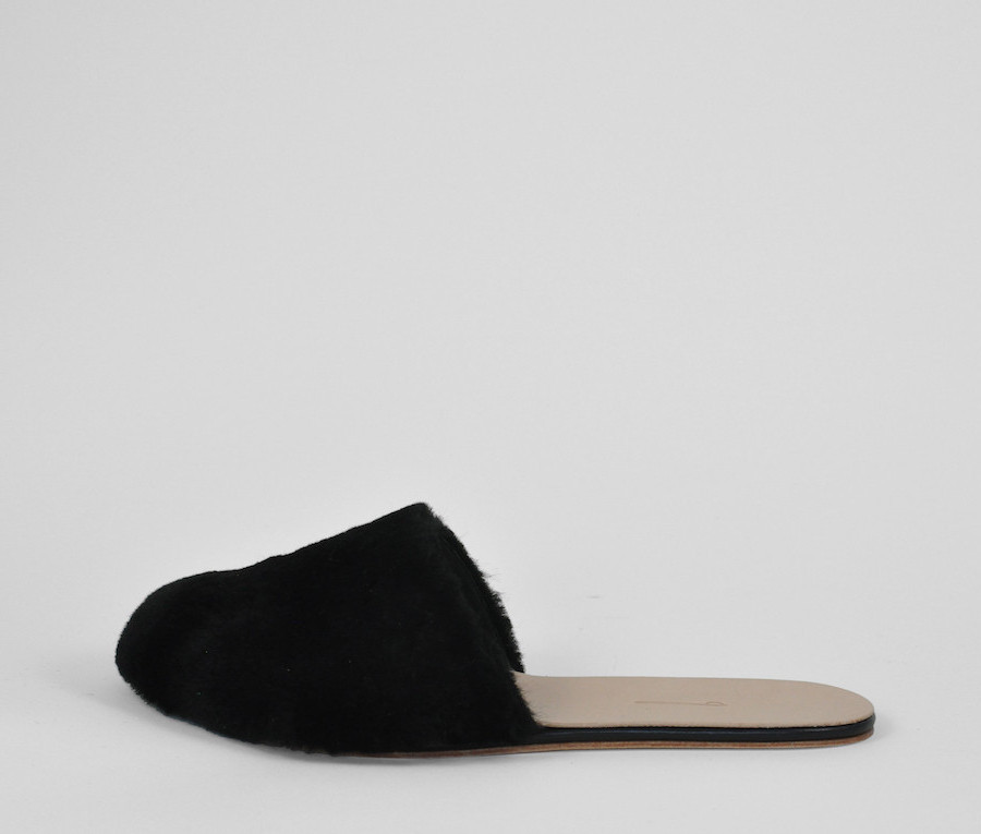 the palatines shoes the palatines shoes cognitio mule black shearling from the palatines shoes the palatines shoes cognitio mule black shearling from