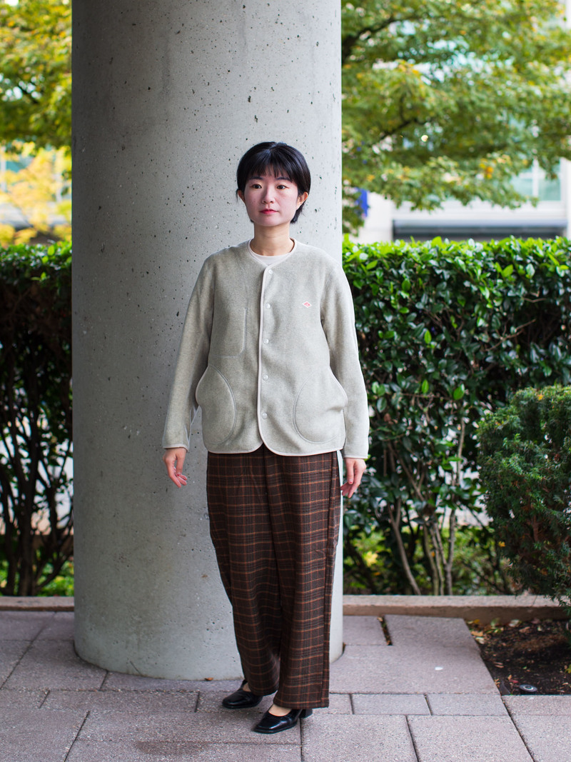 Danton Classic Collarless Fleece Jacket - Beige | Garmentory