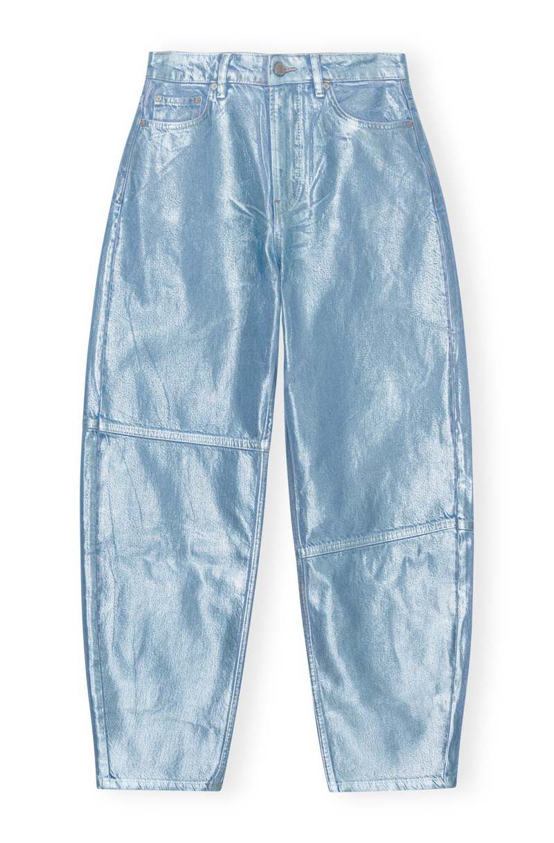 Ganni Foil Denim Stary - Heather Blue | Garmentory