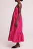 baaby Long Silk Ruffle Dress - Fuschia - Thumbnail 6