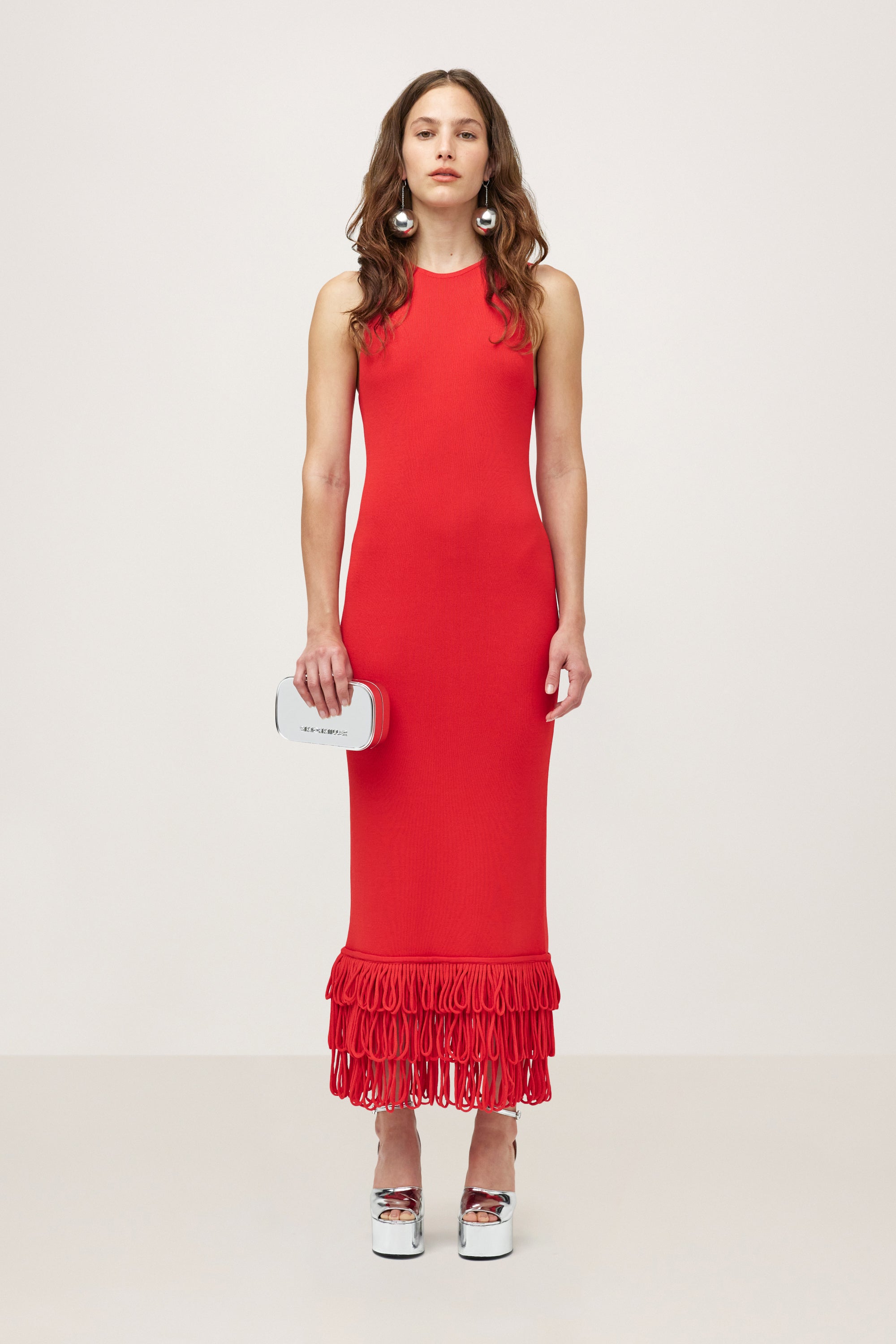 simon miller red dress Simon Miller Gingham Midi Dress | Red