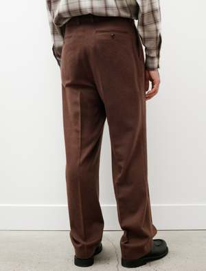 Auralee Baby Camel Flannel Slacks - Dark Brown | Garmentory