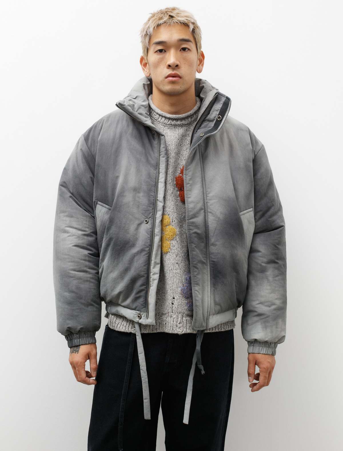 Acne Studios Dyed Puffer Jacket - Grey | Garmentory