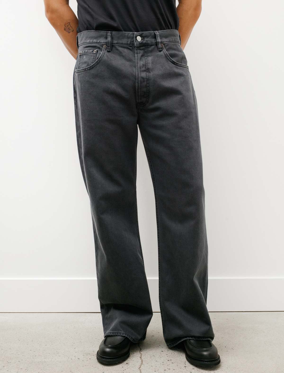 Acne Studios Loose Fit Jeans - Dark Grey | Garmentory