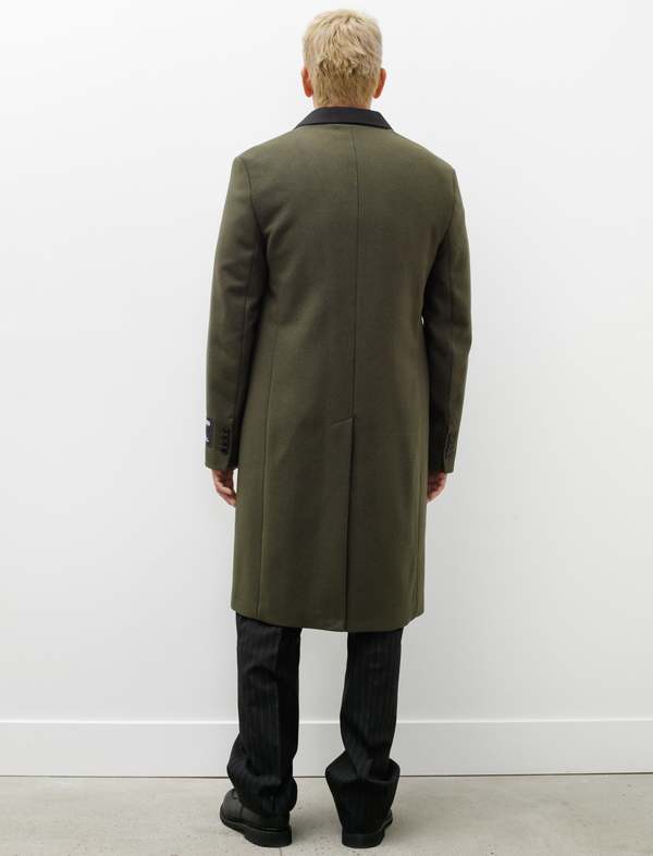 Acne Studios Tailored Wool Blend Coat - Green Melange | Garmentory