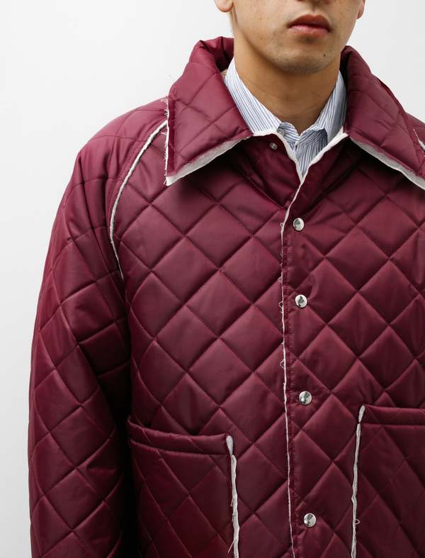 Camiel Fortgens Waterproof Padded Coach Jacket - Burgundy | Garmentory
