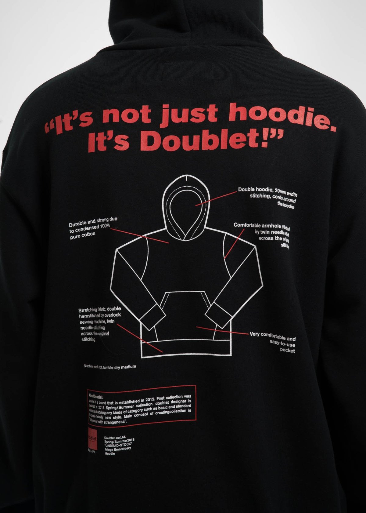 Doublet Black Flying Embroidery Hoodie Garmentory