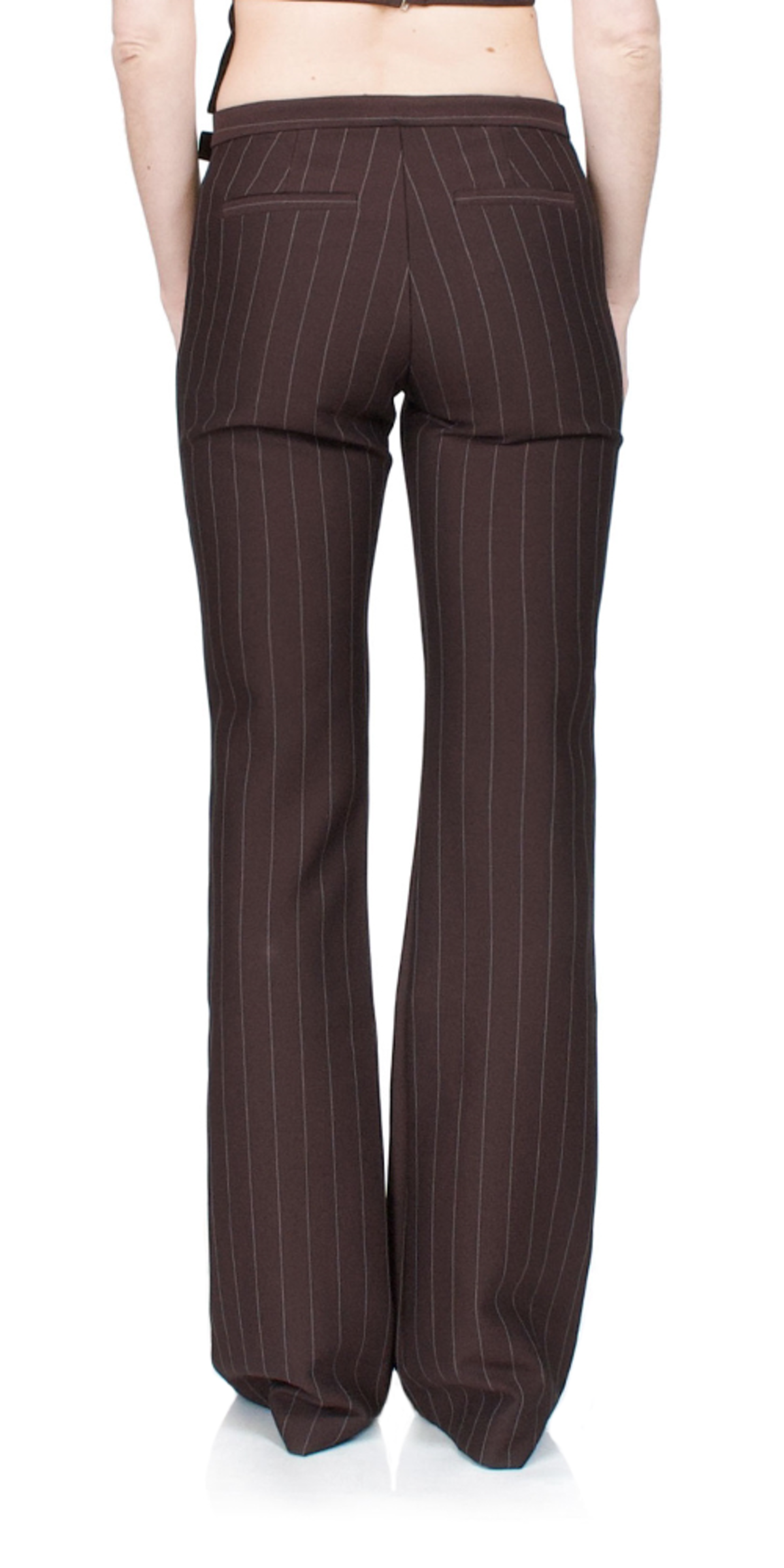 Bec + Bridge Jade Straight Leg Pants - Plum Pinstripe - Image 4 of 4