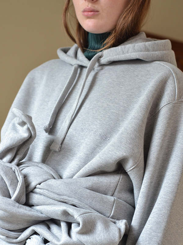 Y/Project Wire Wrap Hoodie - Grey | Garmentory