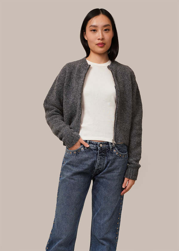 Paloma Wool Baby Zip Cardigan - Grey | Garmentory