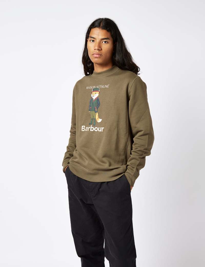 Barbour x MK Beaufort Fox Sweatshirt - Uniform Green
