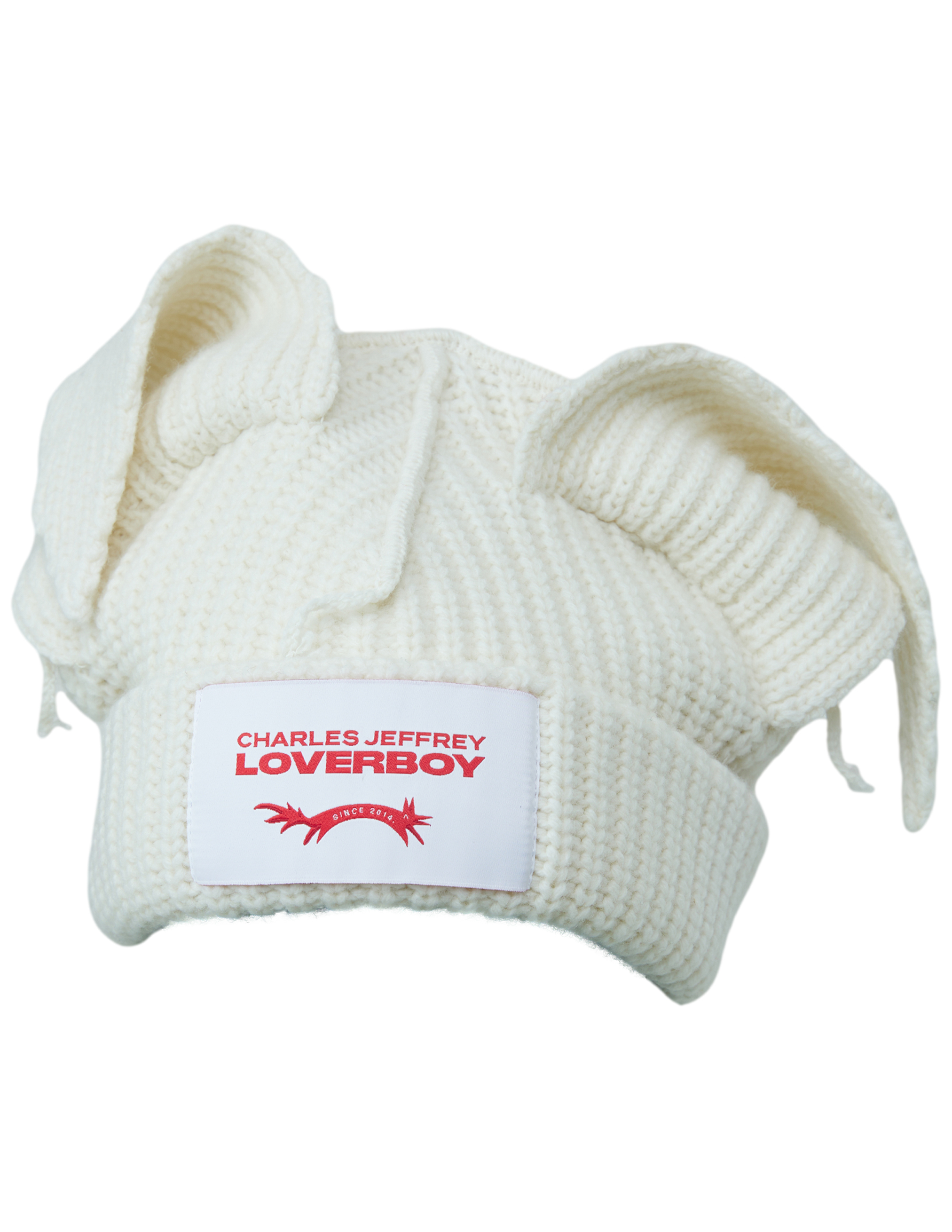 Charles Jeffrey LOVERBOY Floppy ears beanie - Beige | Garmentory