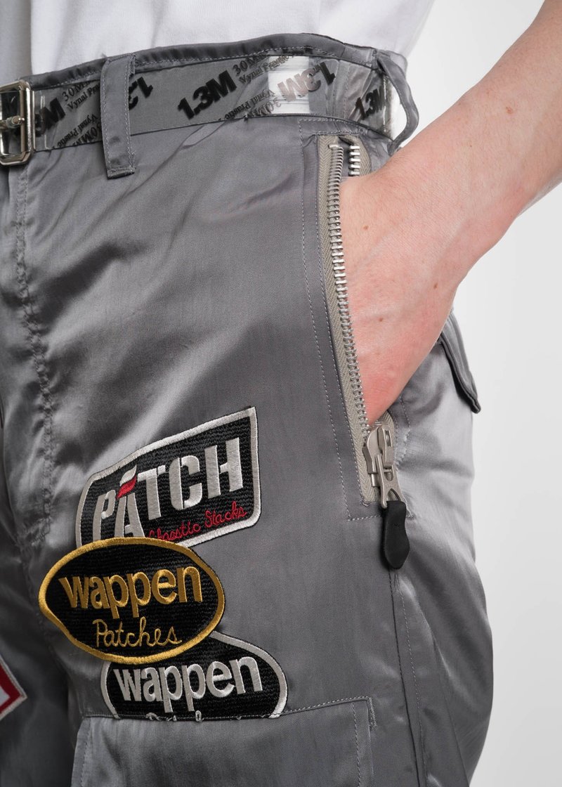 Doublet Grey Chaos Patches Nylon Pant | Garmentory