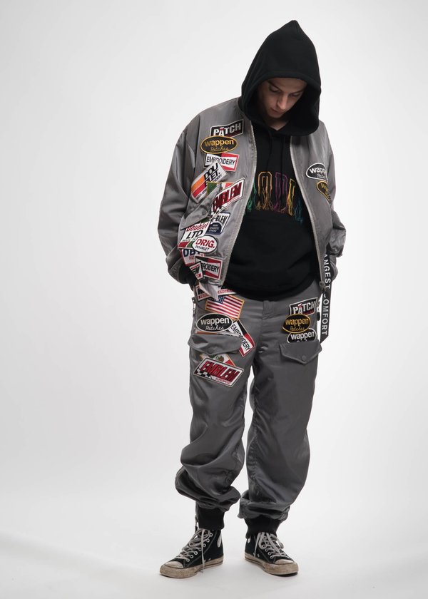 Doublet Grey Chaos Patches Nylon Pant | Garmentory