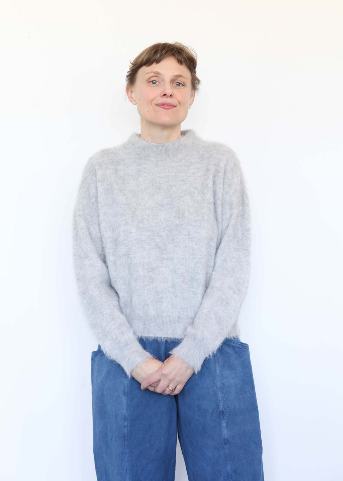 Micaela Greg Brushed Pullover - Heather Grey - Image 1 of 11