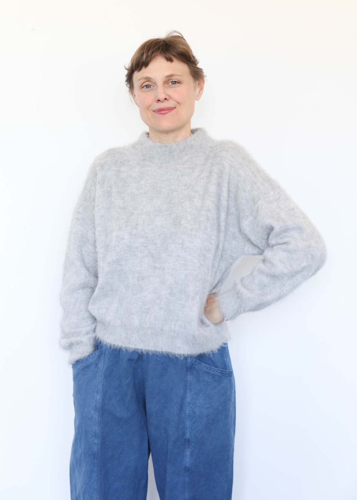 Micaela Greg Brushed Pullover - Heather Grey - Image 5 of 11