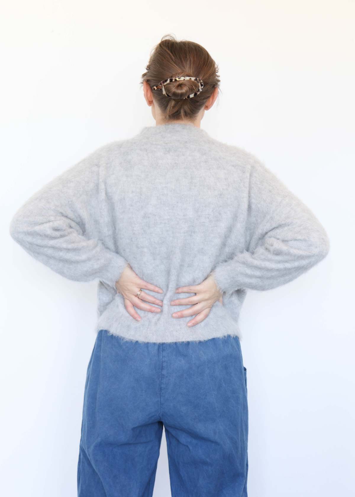 Micaela Greg Brushed Pullover - Heather Grey - Image 6 of 11