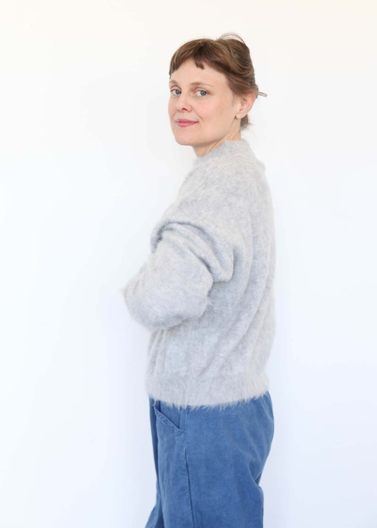Micaela Greg Brushed Pullover - Heather Grey - Image 8 of 11
