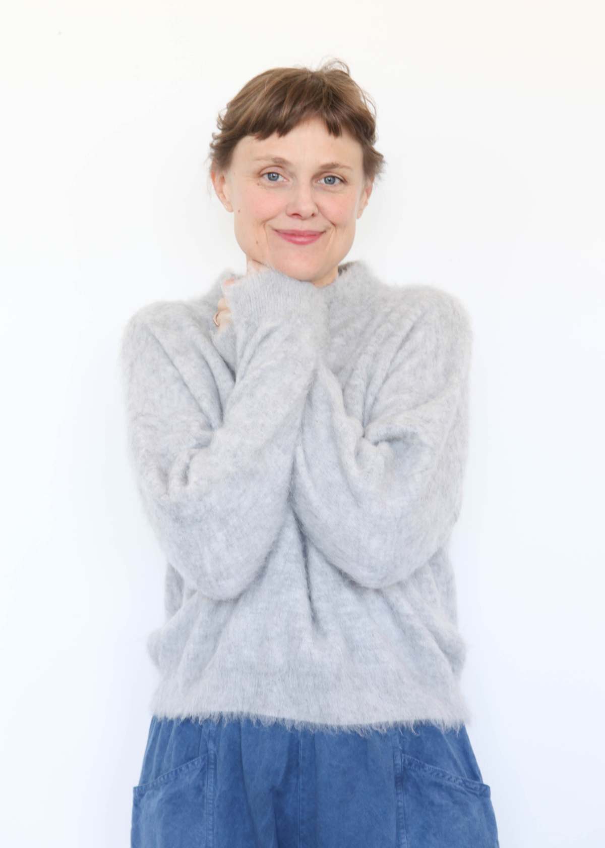 Micaela Greg Brushed Pullover - Heather Grey - Image 9 of 11