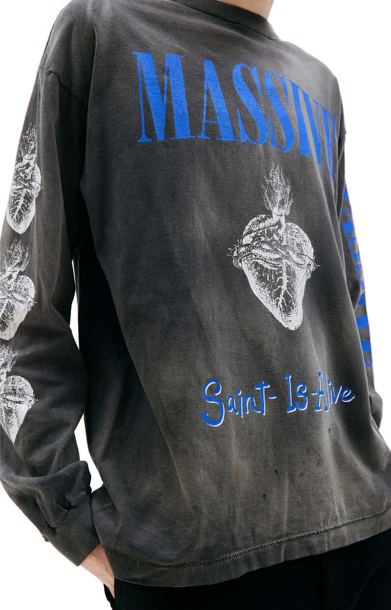 saint michael MASSIVE サイズXL ロンT Saint Michael Massive Long Sleeve T-Shirt - Black | Garmentory