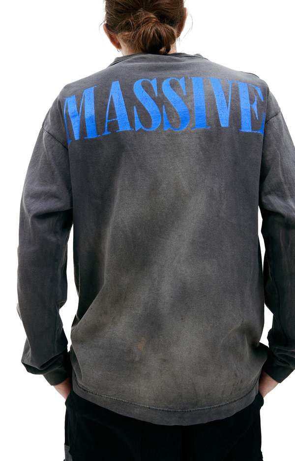 Saint Michael Massive Long Sleeve T-Shirt - Black | Garmentory