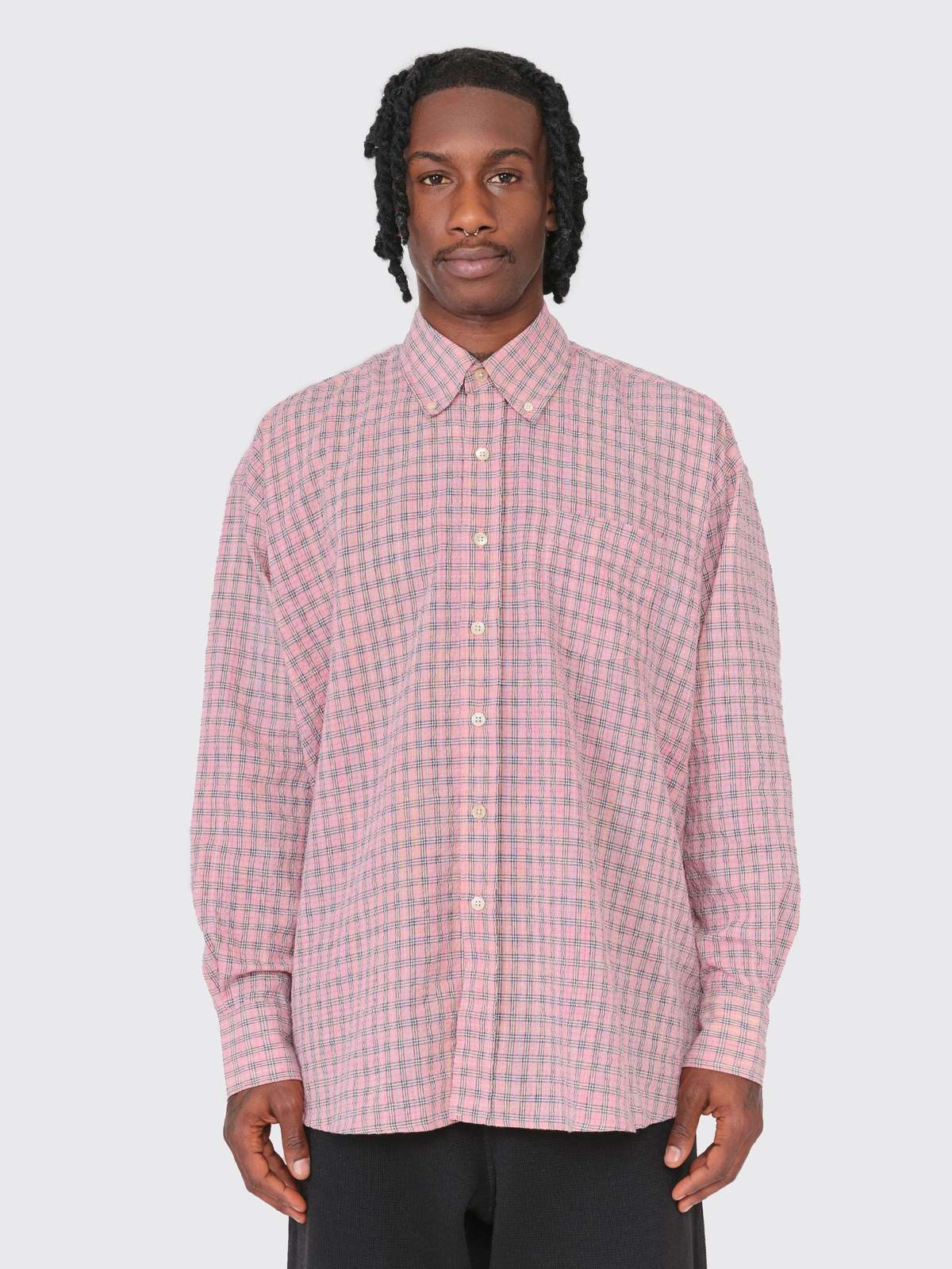 Our Legacy Borrowed BD Shirt - Pink Kimble Check | Garmentory