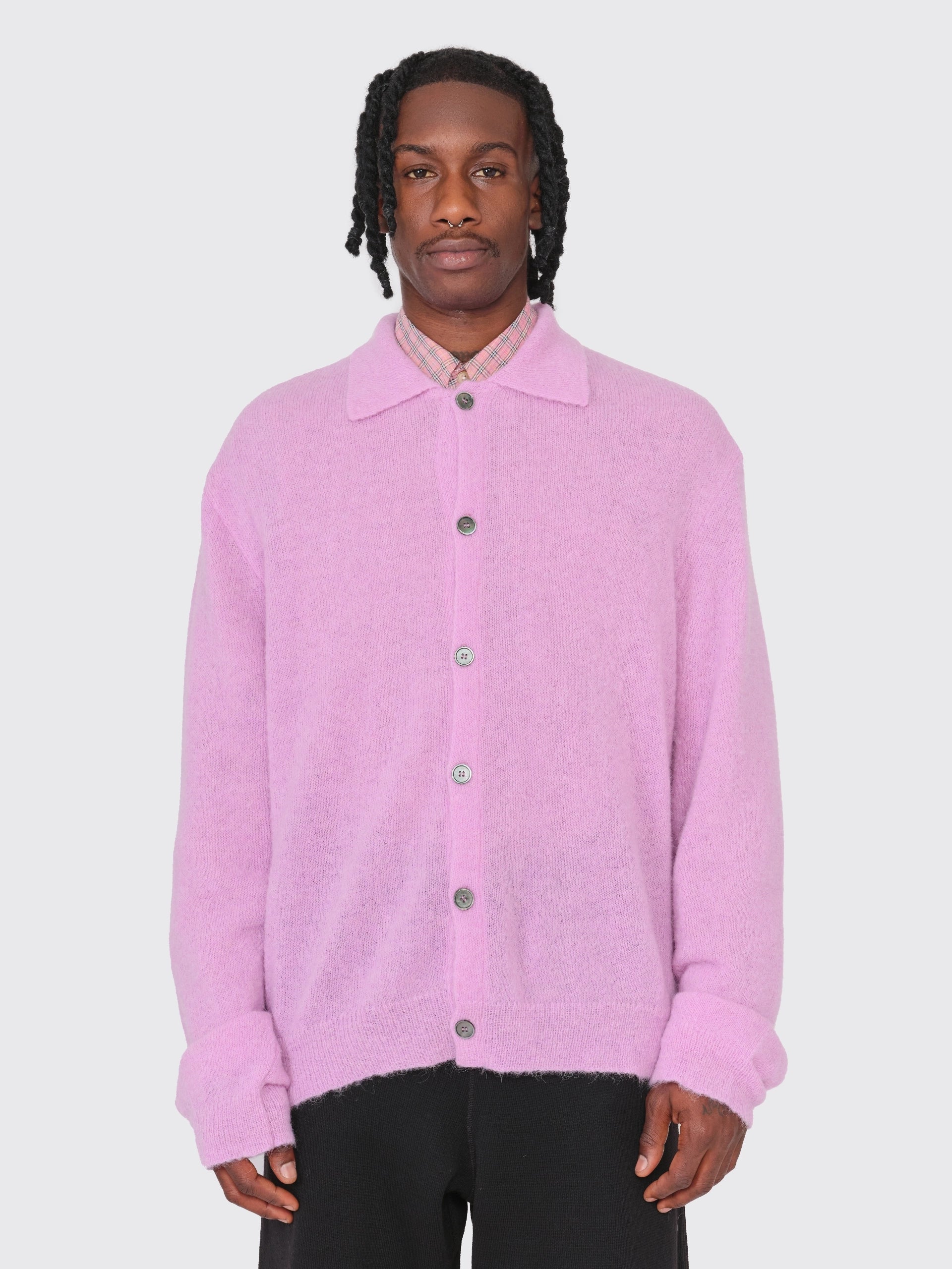 Our Legacy Fuzzy Alpaca Evening Polo - Candyfloss | Garmentory
