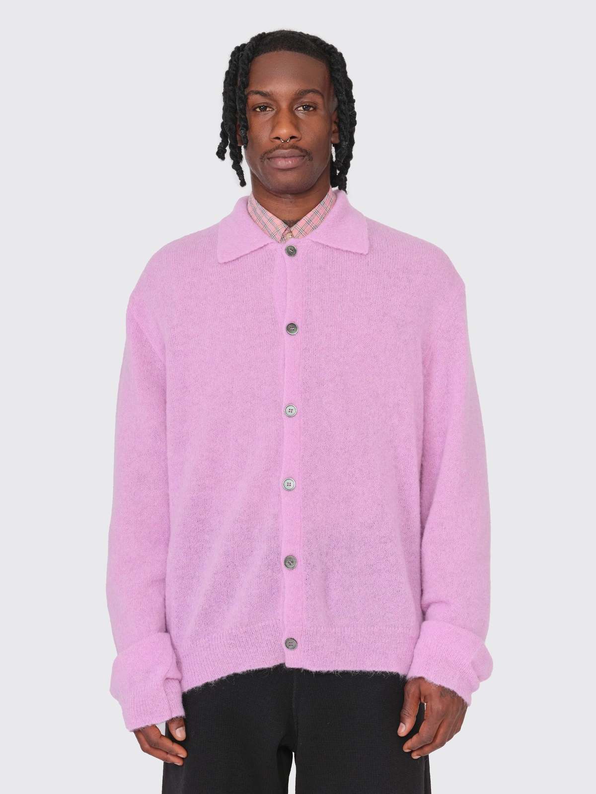 Our Legacy Fuzzy Alpaca Evening Polo - Candyfloss | Garmentory