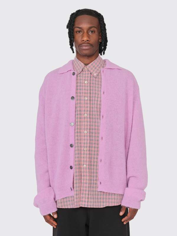 Our Legacy Fuzzy Alpaca Evening Polo - Candyfloss | Garmentory