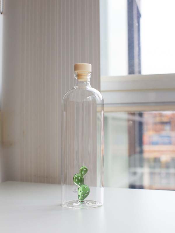 ICHENDORF Milano Desert Plant Water Bottle Cactus Green White | Garmentory