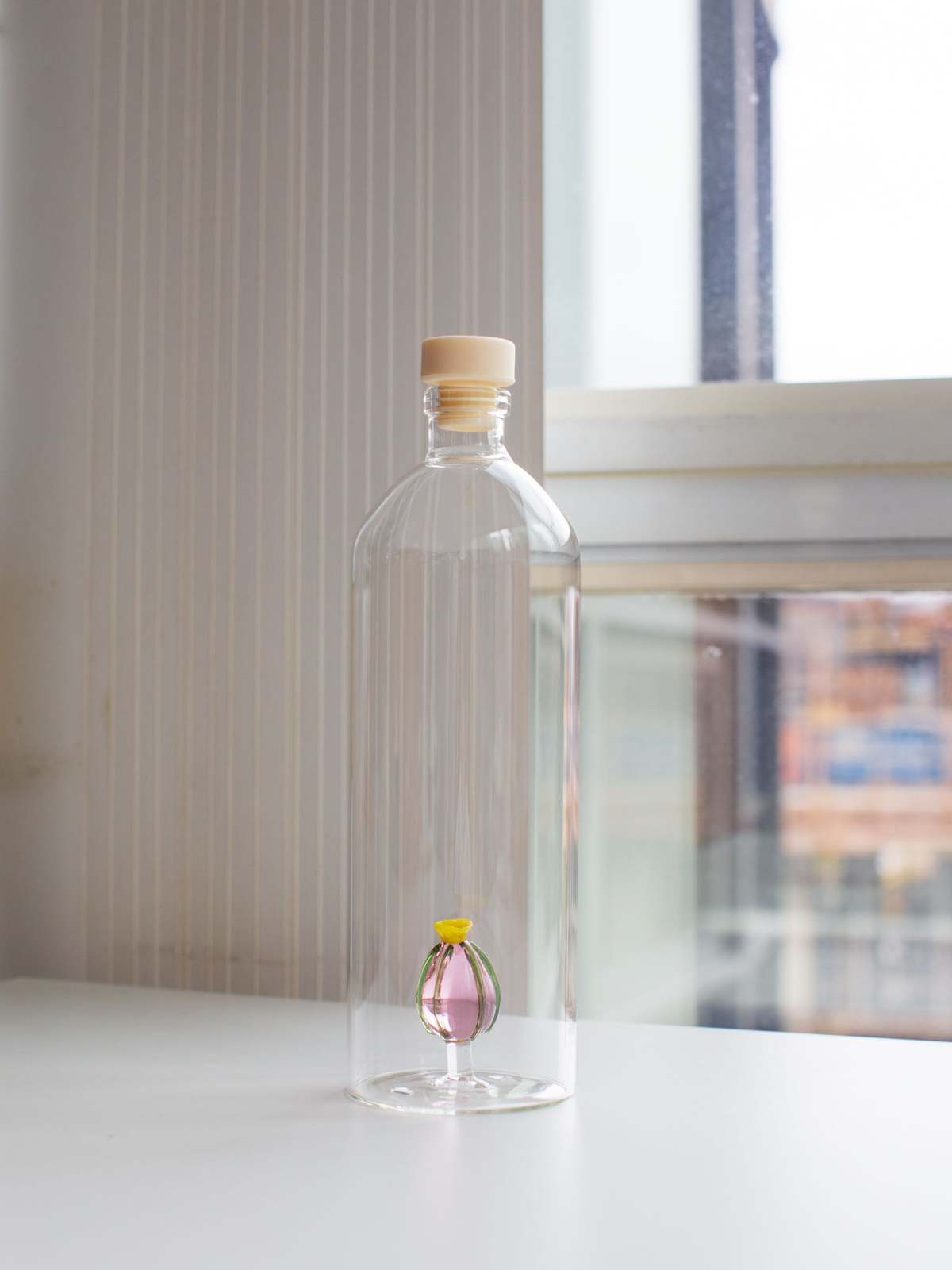 ICHENDORF Milano Desert Plant Water Bottle Cactus Pink Flower | Garmentory