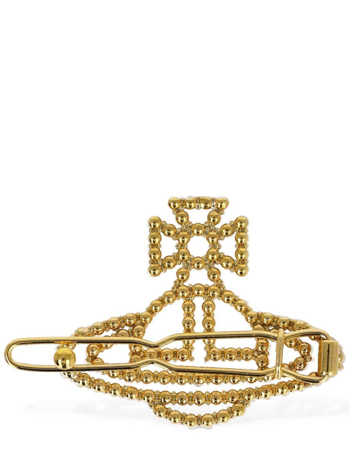 Vivienne Westwood Annalisa Crystal Small Hair Clip - Gold/Crystal