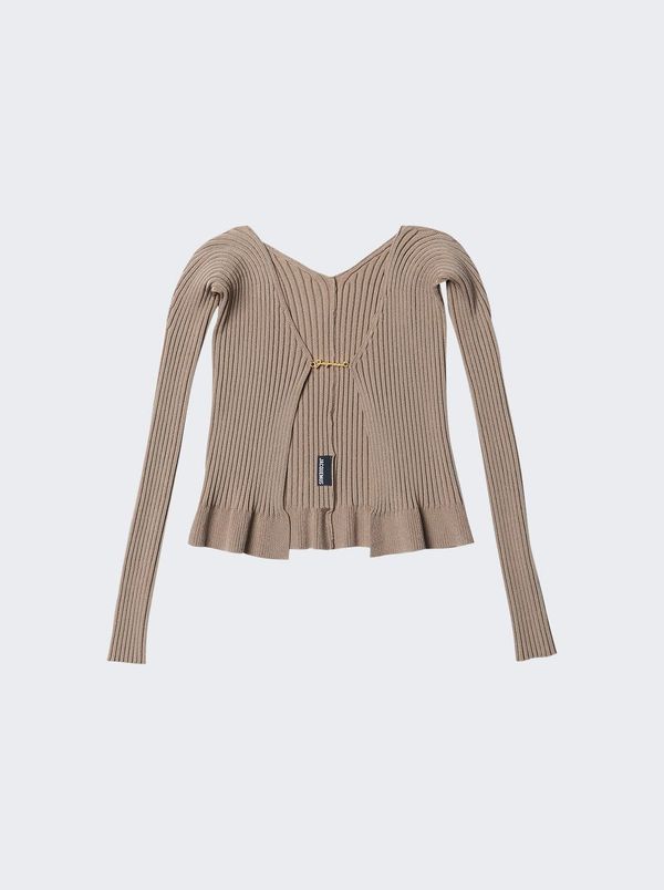 Jacquemus La Maille Pralu Longue Cardigan - Beige | Garmentory