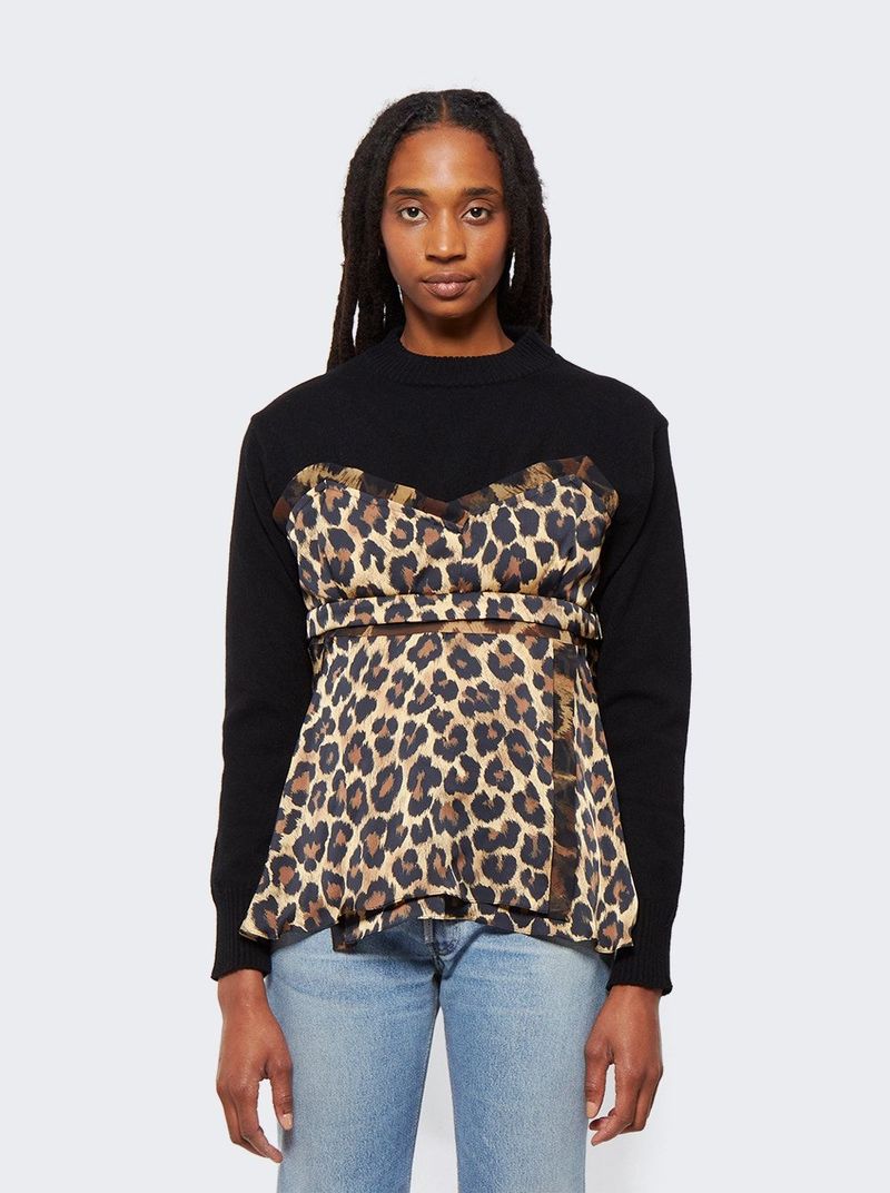 Pullover Leopard Sacai Knit Pullover Leopard Print Garmentory
