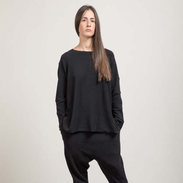 Album Di Famiglia Woman Easy Jumper Sweater - JP Black | Garmentory