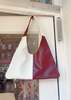 Santos by Monica Agave triangular tote - burgundy/white - Thumbnail 3