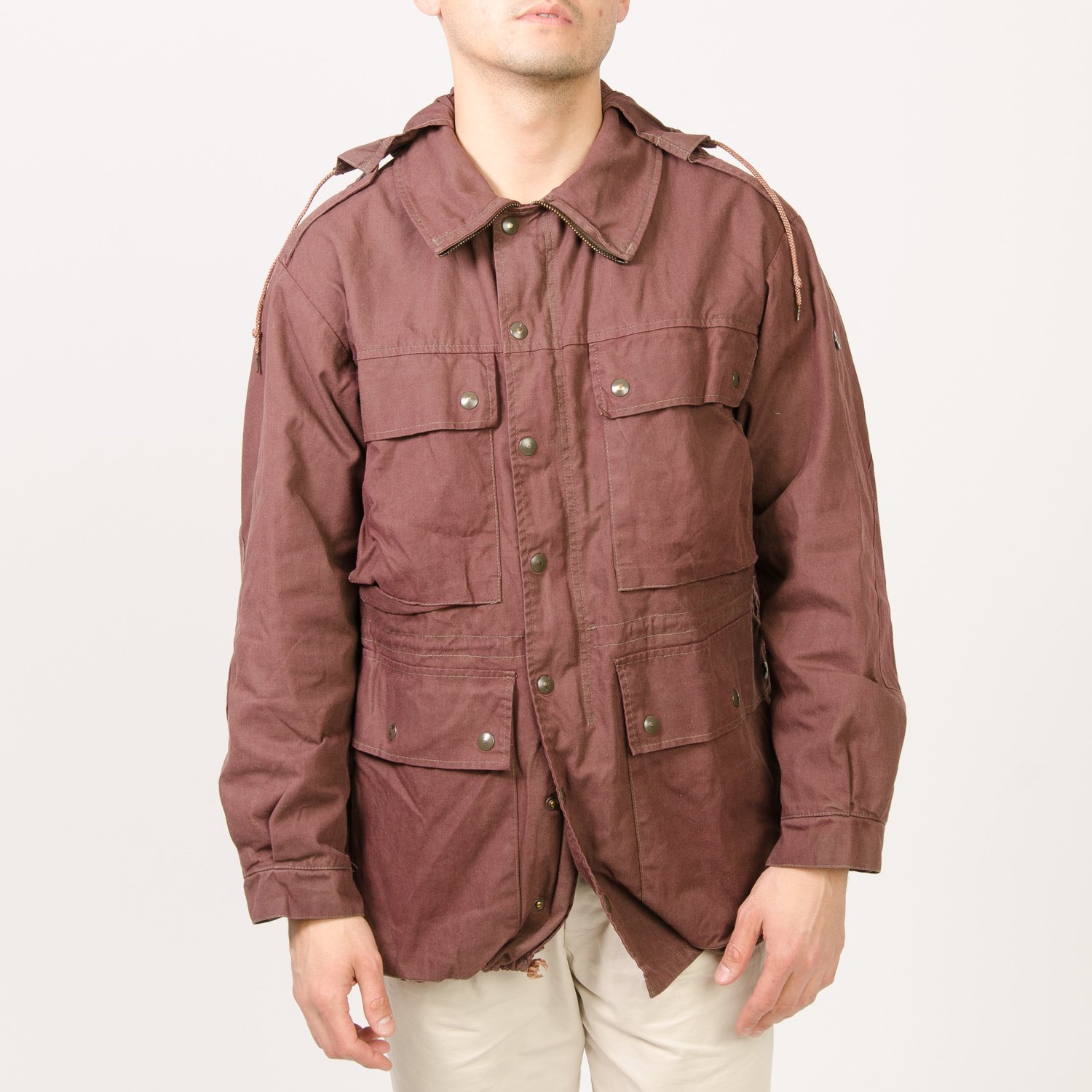 burgundy field jacket