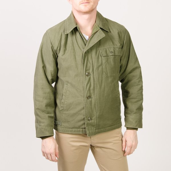 Unis New York Vintage Fleece Lined Military Jacket Olive Garmentory