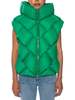 Azalea Wang Paddington Hooded Puffer Vest - Green - Thumbnail 1