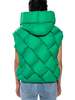Azalea Wang Paddington Hooded Puffer Vest - Green - Thumbnail 3