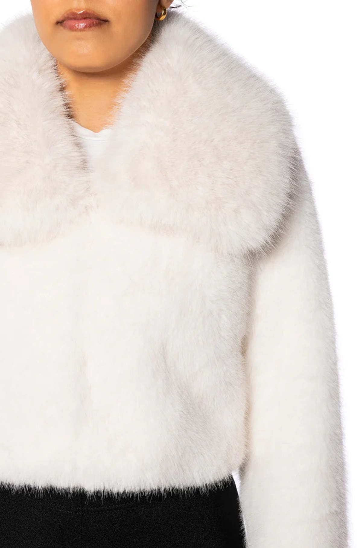 andwang アンドワン♥white mix fake fur coat Wendi Men White Chinchilla Faux Fur Coat - RFS – Real Fur Store