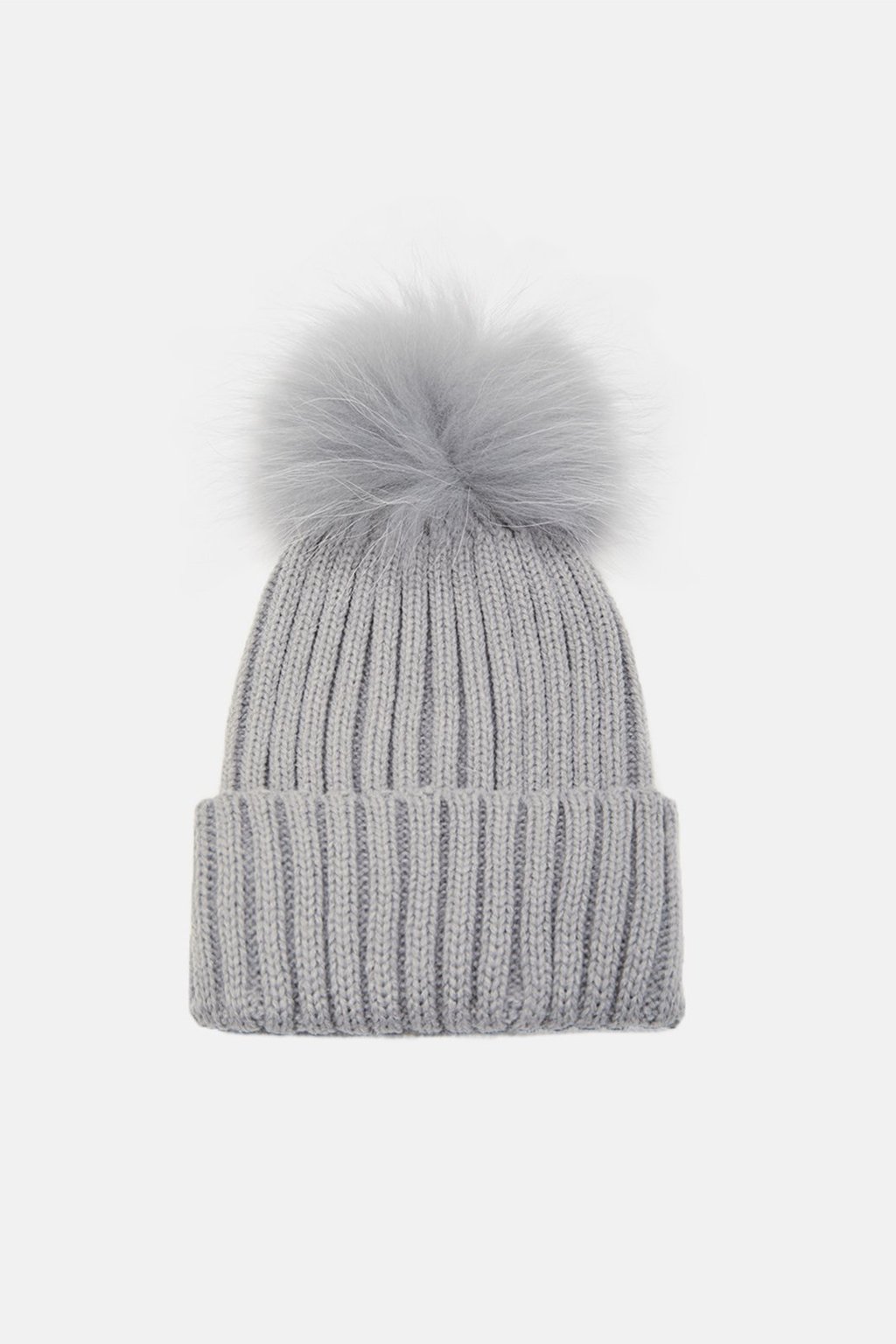 gray fur pom pom Pom Pom Garmentory Grey  Hat Fur Salomon  Yves