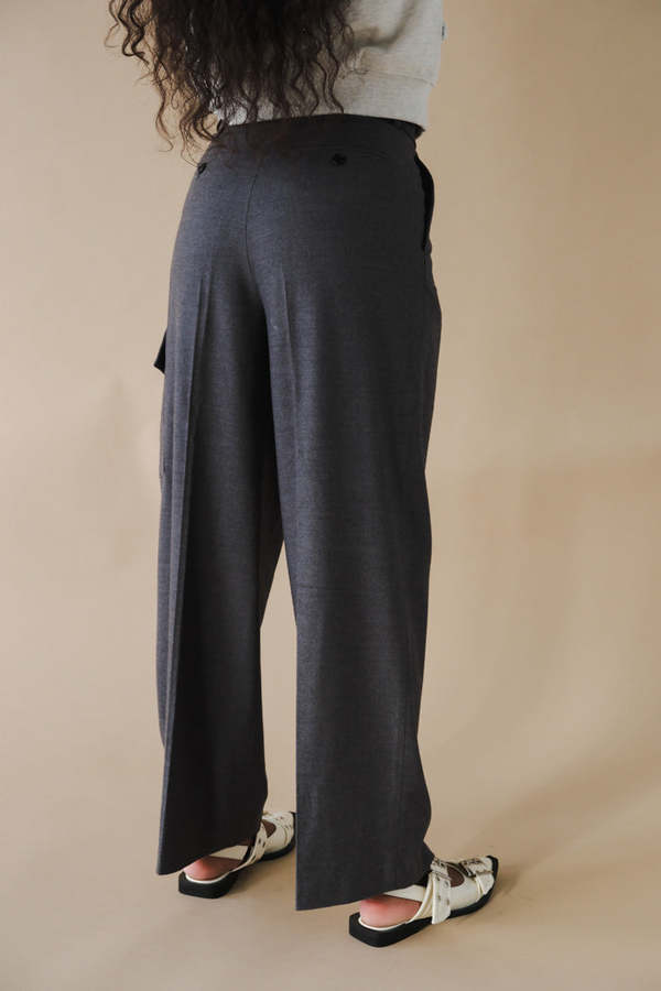 Dunst WOOL BAKER PANTS - Charcoal Grey