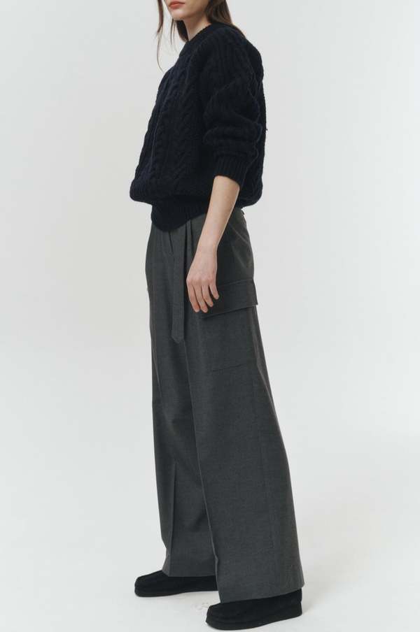 Dunst WOOL BAKER PANTS - Charcoal Grey