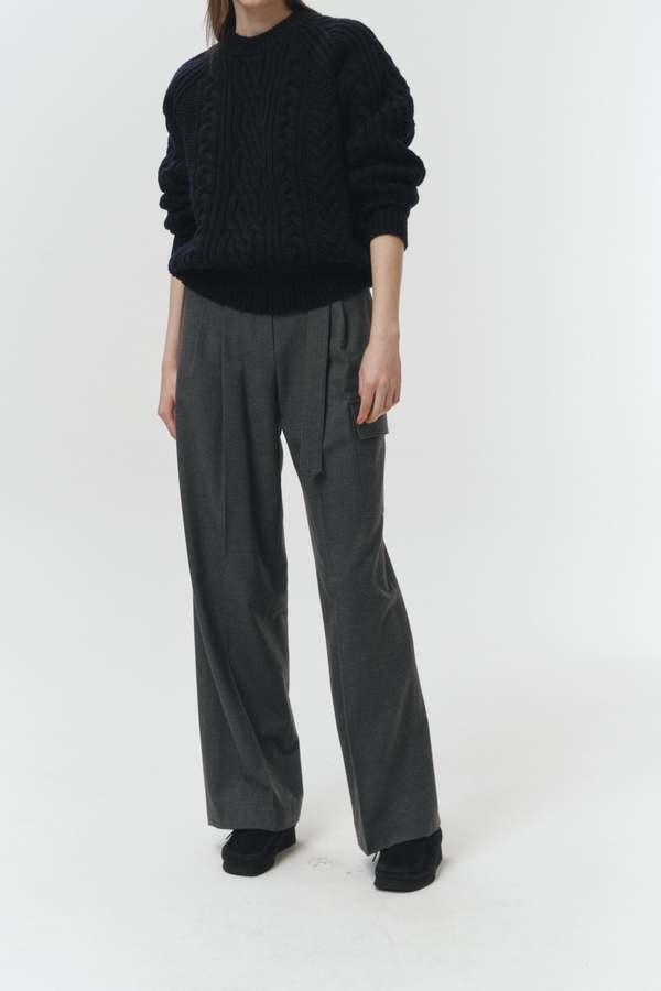 Dunst WOOL BAKER PANTS - Charcoal Grey