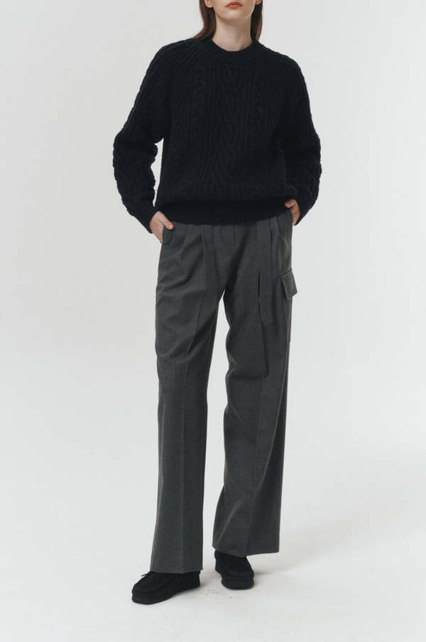Dunst WOOL BAKER PANTS - Charcoal Grey
