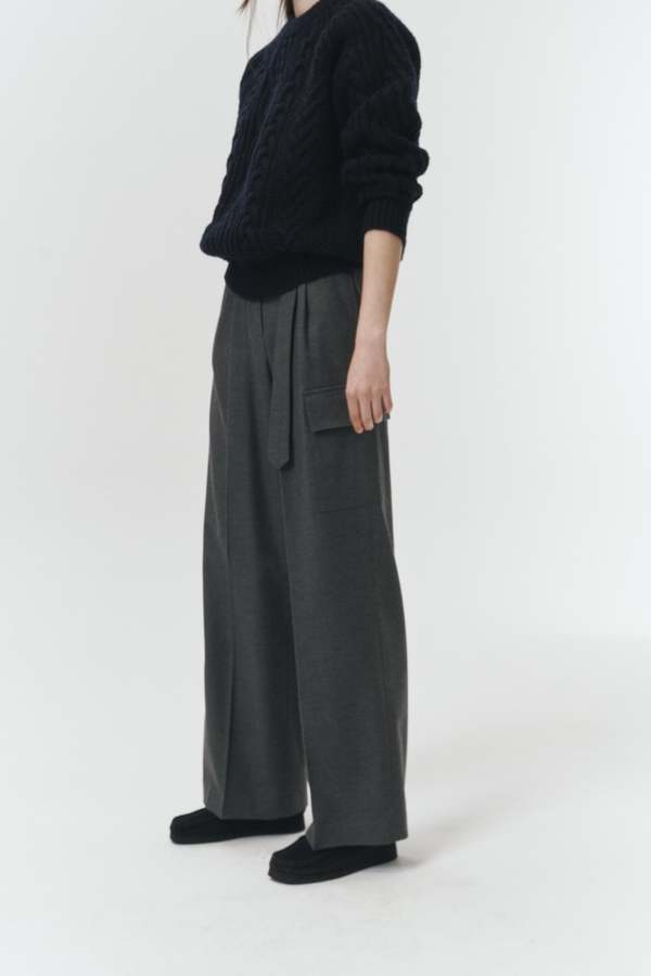Dunst WOOL BAKER PANTS - Charcoal Grey