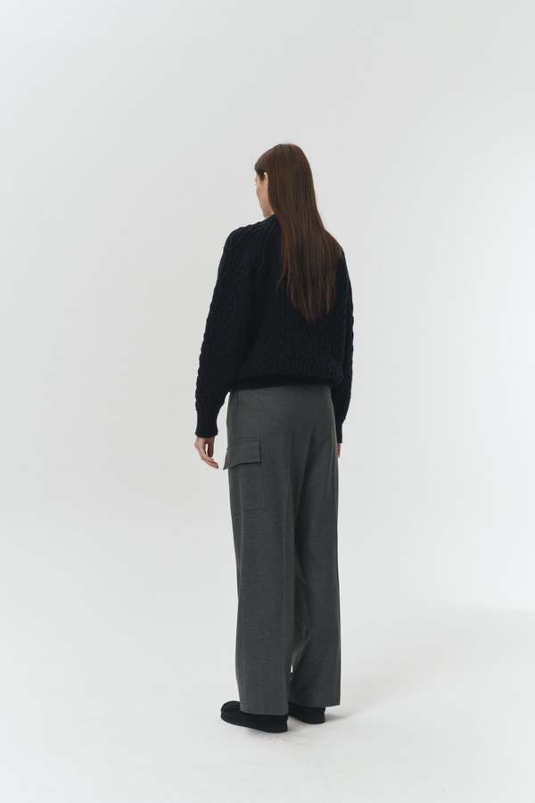 Dunst WOOL BAKER PANTS - Charcoal Grey