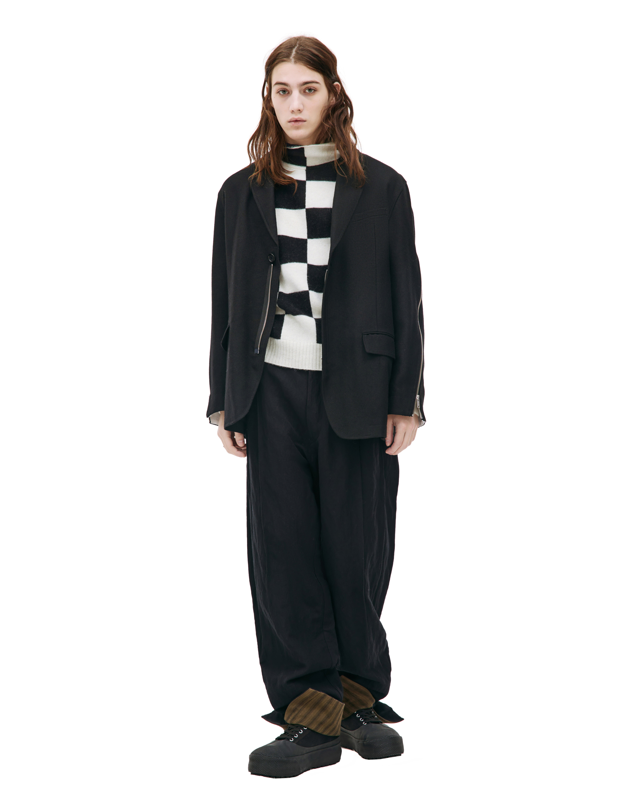 95AW UNDERCOVER Wool Fulled Zip Jacket